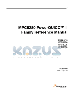 MPC8270 datasheet - PowerQUICC II Family Reference Manual