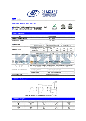 HU1C100MC datasheet - CHIP TYPE, MID-TO-HIGH VOLTAGE