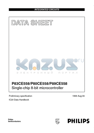 P83CE558 datasheet - Single-chip 8-bit microcontroller