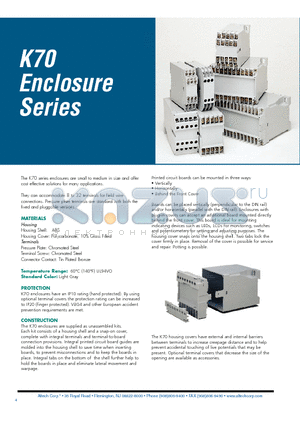 K70150P datasheet - Enclosure