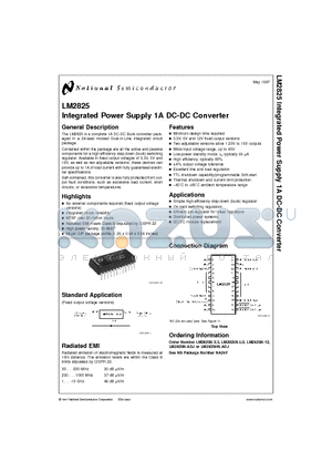 LM2825N-3.3 datasheet - Integrated Power Supply 1A DC-DC Converter