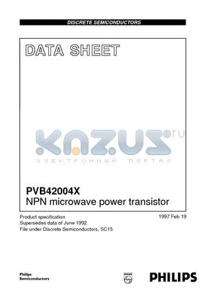 PVB42004X datasheet - NPN microwave power transistor