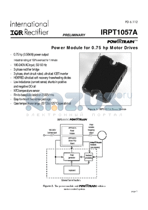 IRPT1057A datasheet - Power Module for 0.75 hp Motor Drives