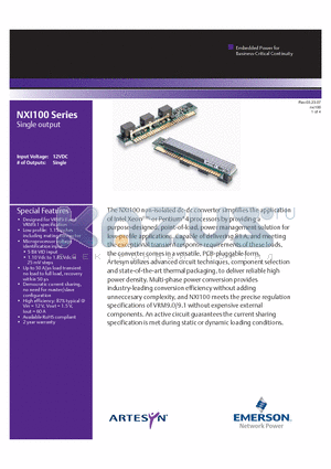 NXI100 datasheet - non-isolated dc-dc converter