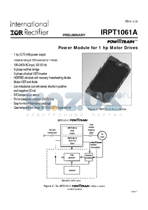 IRPT1061A datasheet - Power Module for 1 hp Motor Drives