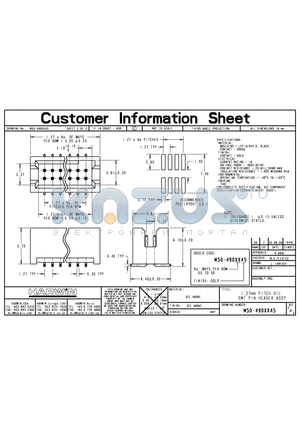 M50-4900545 datasheet - 1.27 mm PITCH DIL SMT PIN HEADER ASSY