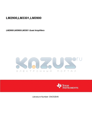 LM2900-N datasheet - LM2900/LM3900/LM3301 Quad Amplifiers