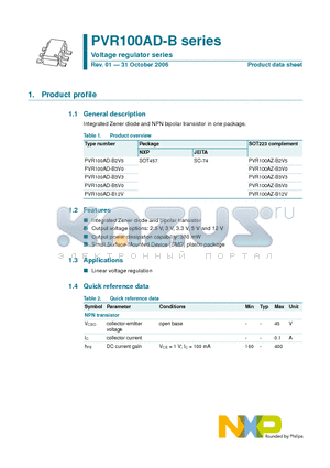 PVR100AD-B2V5 datasheet - Voltage regulator series