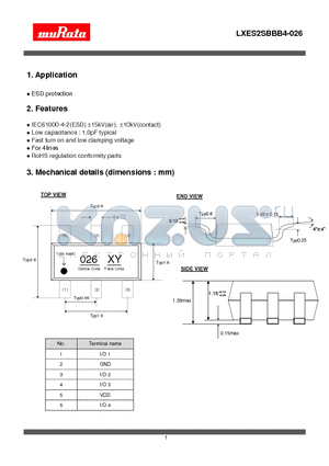 LXES2SBBB4-026 datasheet - ESD protection