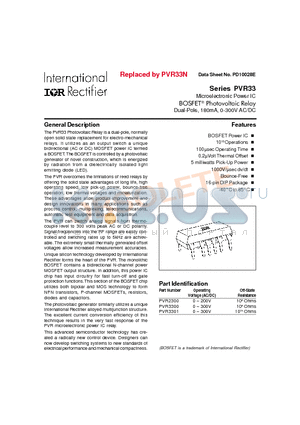 PVR2300 datasheet - Microelectronic Power IC