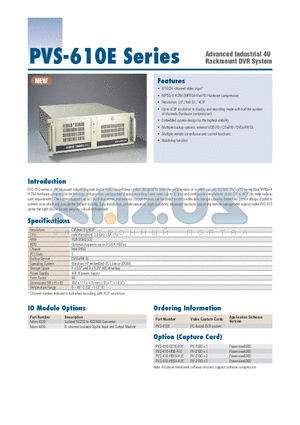 PVS-610-SE16-A1E datasheet - Advanced Industrial 4U