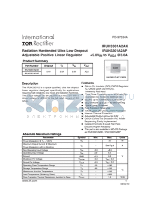 IRUH3301A2AP datasheet - 5.0VIN to VADJ @3.0A