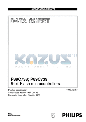 P89C738ABA datasheet - 8-bit Flash microcontrollers