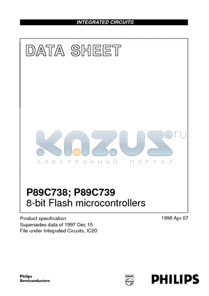 P89C738ABP datasheet - 8-bit Flash microcontrollers