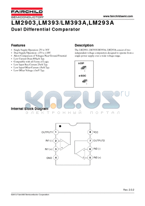 LM2903M_12 datasheet - Dual Differential Comparator