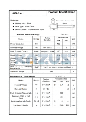 HUBL-5101L datasheet - Product Specification