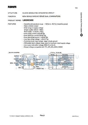 LM2903MX datasheet - SILICON MONNOLITHIC INTEGRATED CIRCUIT