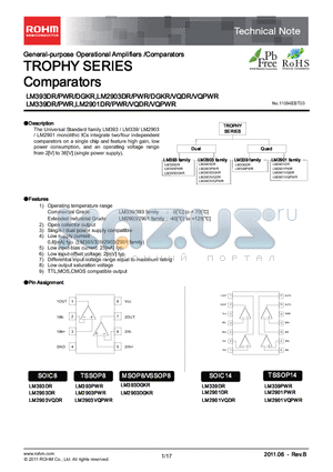 LM2903VQDR datasheet - TROPHY SERIES Comparators