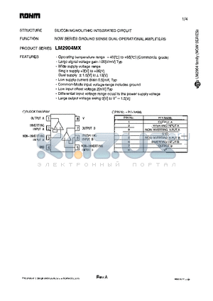 LM2904MX datasheet - SILICON MONNOLITHIC INTEGRATED CIRCUIT