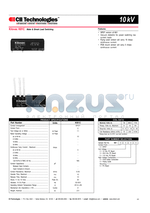 K81C245 datasheet - Make & Break Load Switching
