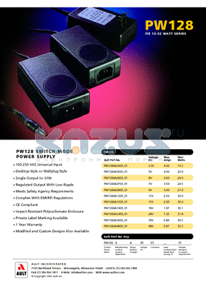 PW128XA3603 datasheet - PW128 SWITCH-MODE POWER SUPPLY