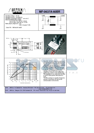 MF-0637A-60BR datasheet - Operating Voltage = 48 Vdc Operating Current = 60 Amperes