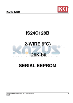 IS24C128B datasheet - 128K-bit 2-WIRE SERIAL CMOS EEPROM