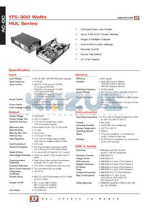 HUL200-47 datasheet - AC-DC Power Supplies