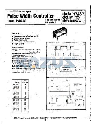 PWC-30-150 datasheet - PULSE WITH CONTRLLER