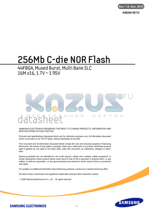 K8S5615ETC datasheet - 256Mb C-die NOR Flash