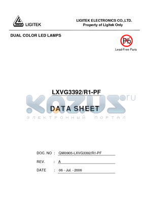 LXVG3392-R1-PF datasheet - DUAL COLOR LED LAMPS