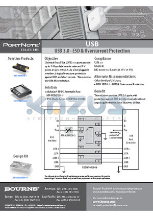 MF-NSMF200-2_11 datasheet - USB 3.0 - ESD & Overcurrent Protection