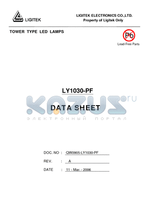 LY1030-PF datasheet - TOWER TYPE LED LAMPS