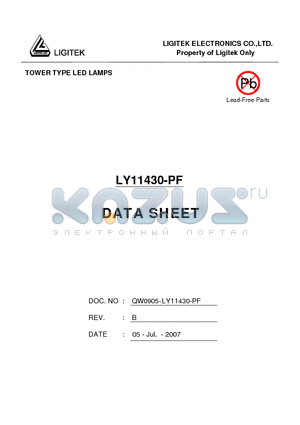 LY11430-PF datasheet - TOWER TYPE LED LAMPS