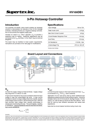 HV100DB1 datasheet - 3-Pin Hotswap Controller