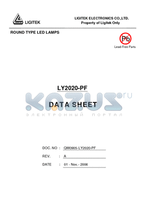 LY2020-PF datasheet - ROUND TYPE LED LAMPS