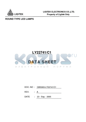 LY22741/C1 datasheet - ROUND TYPE LED LAMPS
