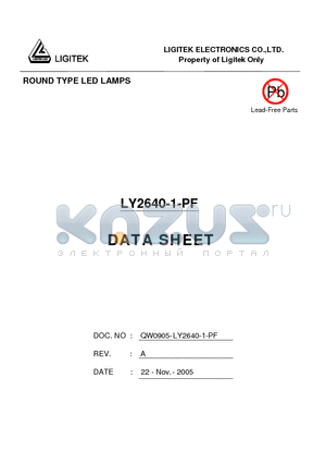 LY2640-1-PF datasheet - ROUND TYPE LED LAMPS