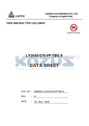 LY2640/S79-PF/TBS-X datasheet - TAPE AND BOX TYPE LED LAMPS