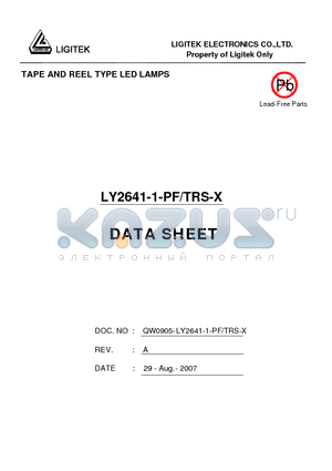 LY2641-1-PF/TRS-X datasheet - TAPE AND REEL TYPE LED LAMPS