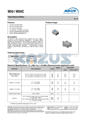 M50C datasheet - Triple-Balanced Mixer