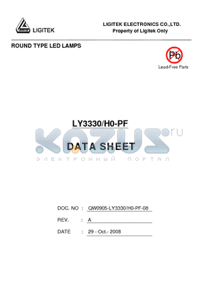 LY3330-H0-PF datasheet - ROUND TYPE LED LAMPS
