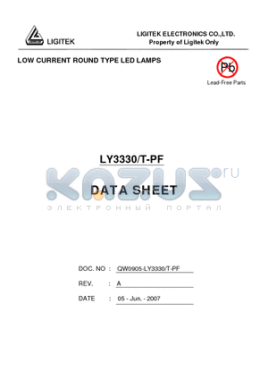 LY3330-T-PF datasheet - LOW CURRENT ROUND TYPE LED LAMPS