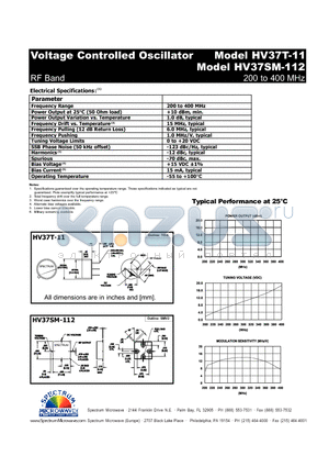 HV37T-11 datasheet - Voltage Controlled Oscillator