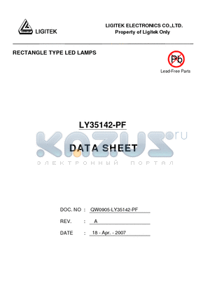 LY35142-PF datasheet - RECTANGLE TYPE LED LAMPS