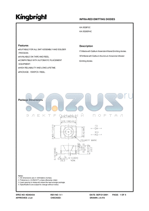 KA-3528F4C datasheet - IBFRA-RED EMITTING DIODES