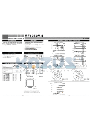 MF1050V-4 datasheet - FOR DIGITAL MOBILE TELEPHONE, Rx