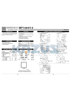 MF1084V-3 datasheet - FOR DCS MOBFOR TELEPHONE, Tx