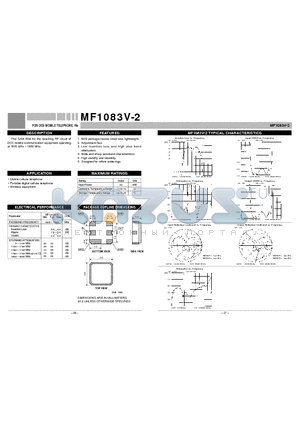 MF1083V-2 datasheet - FOR DCS MOBILE TELEPHONE, Rx