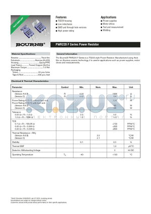 PWR220-2FAR0400FE datasheet - Power Resistor